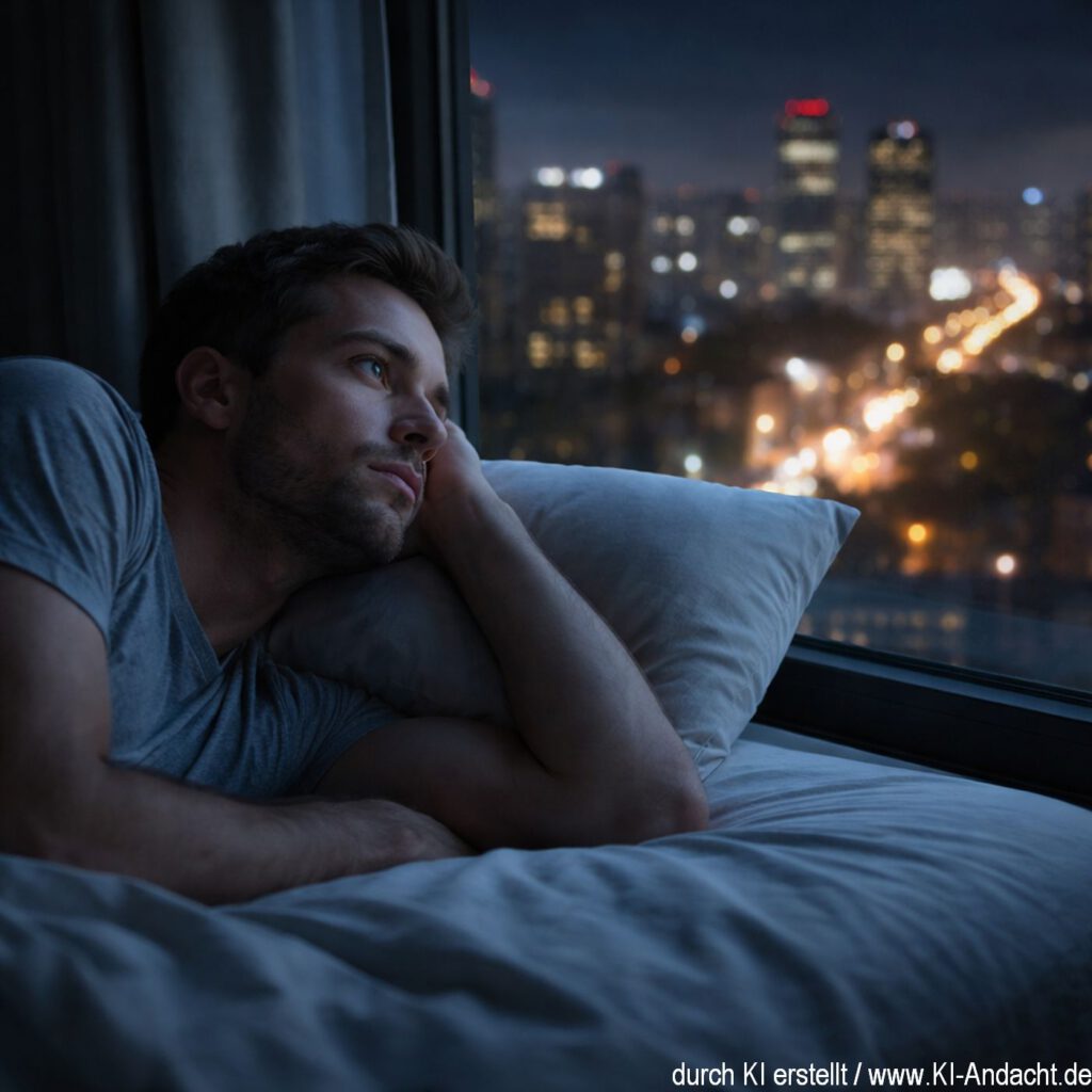 Nachts wach und nachdenklich, Sora, prompted by ChatGPT