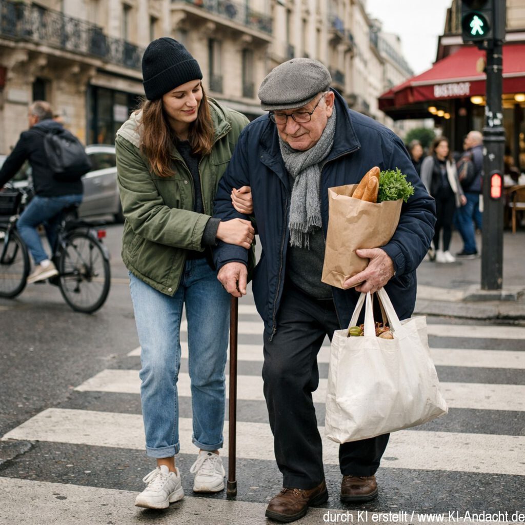 Jede Hilfe ist wichtig, Sora, prompted by ChatGPT