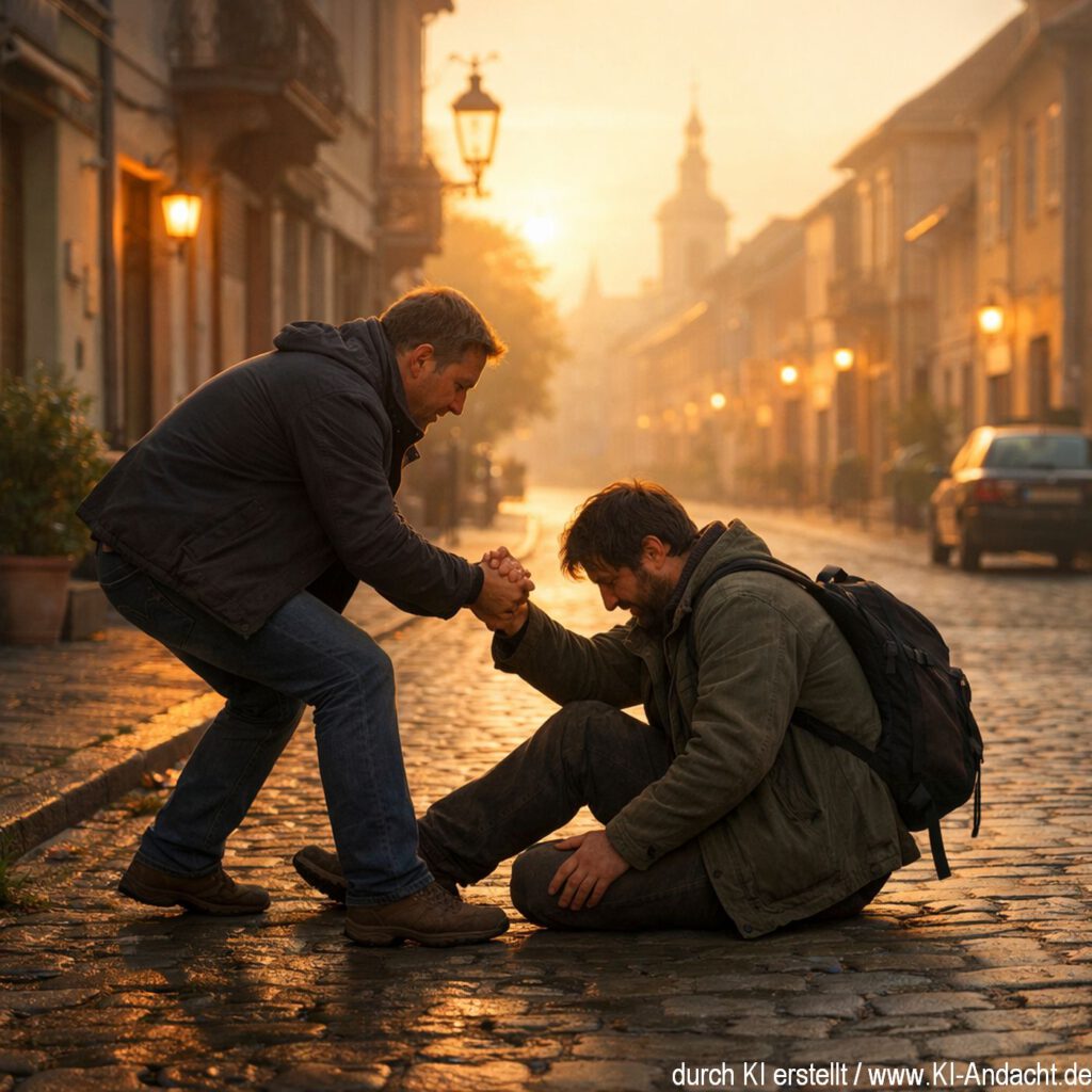 Hilfe beim Wiederaufstehen, Sora, prompted by ChatGPT