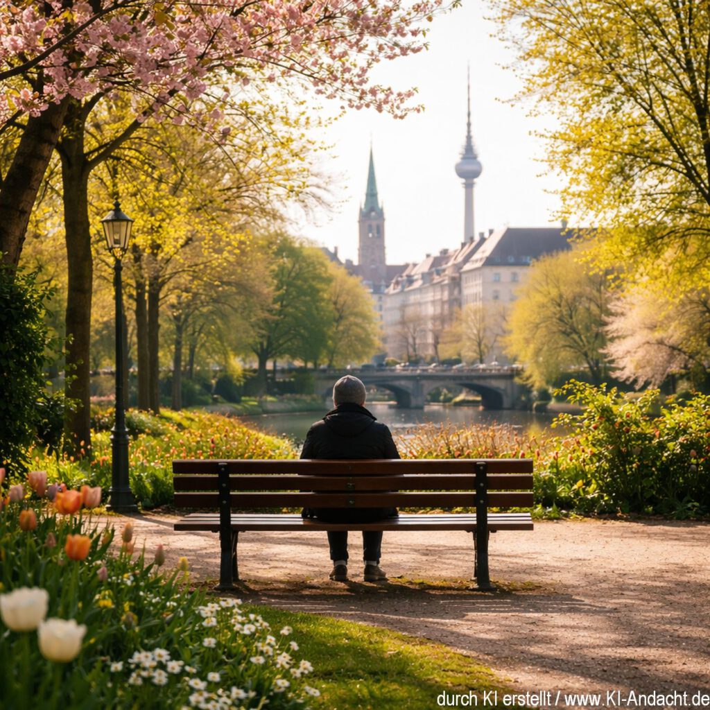 Einsame Person auf der Parkbank, Sora, prompted by ChatGPT