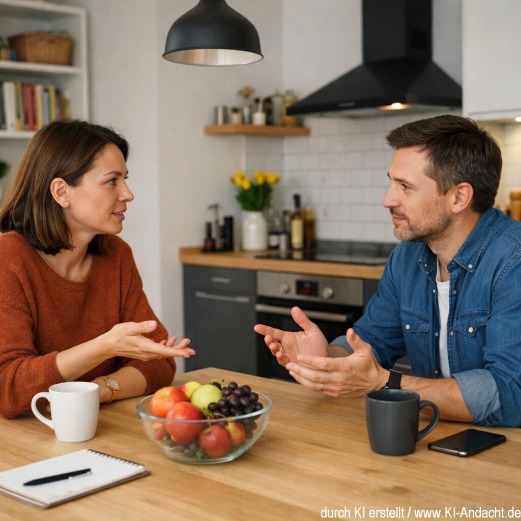 Diskussion am Frühstückstisch, Sora, prompted by ChatGPT