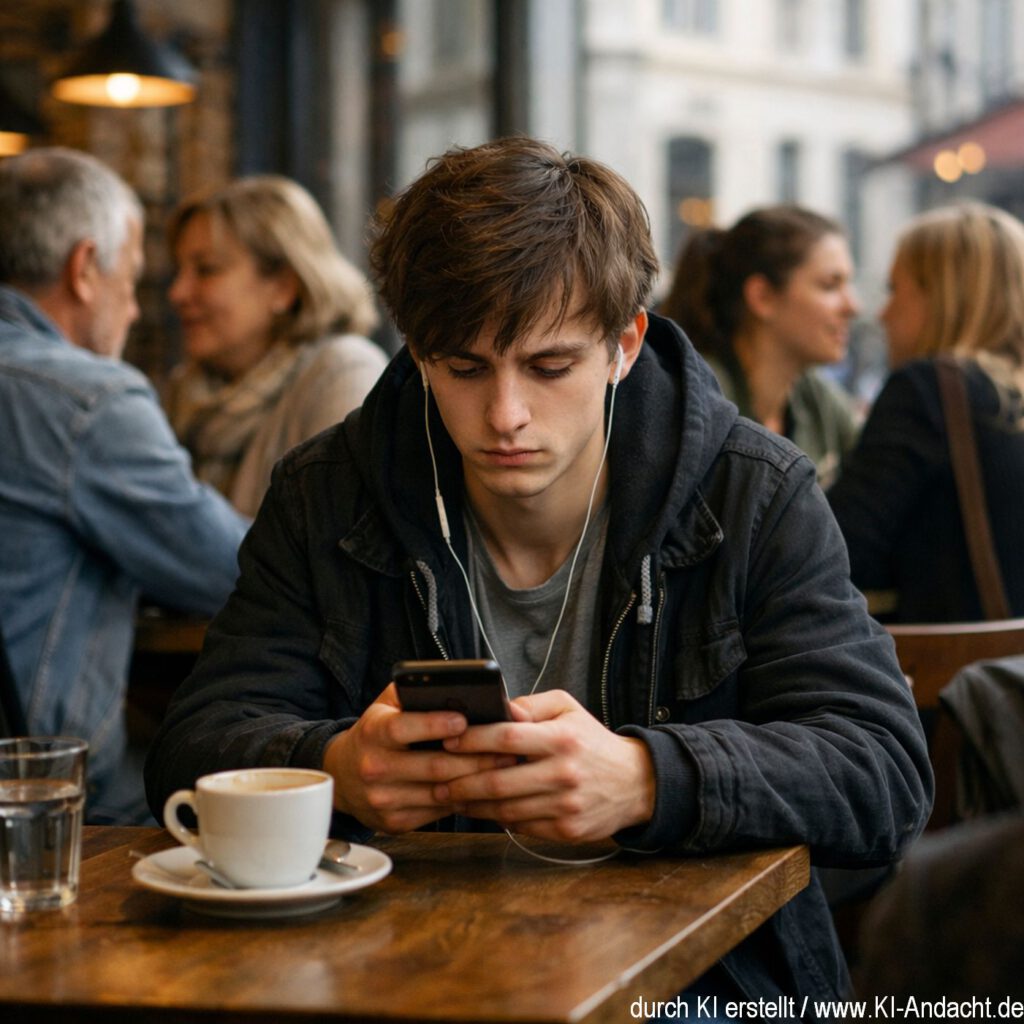 Allein trotz oder wegen Sozialer Netzwerke, Sora, prompted by ChatGPT