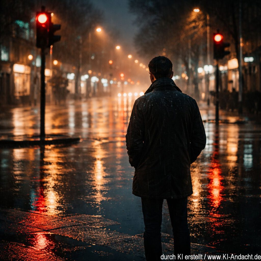 Nachdenklich im Regen, Sora, prompted by ChatGPT
