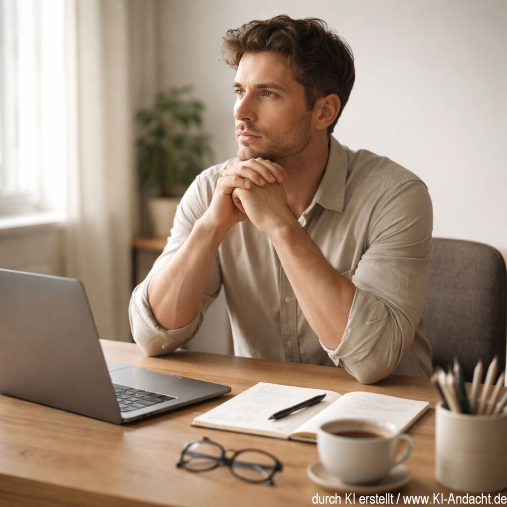 Jesus begegnet uns überall - am Schreibtisch, Sora, prompted by ChatGPT