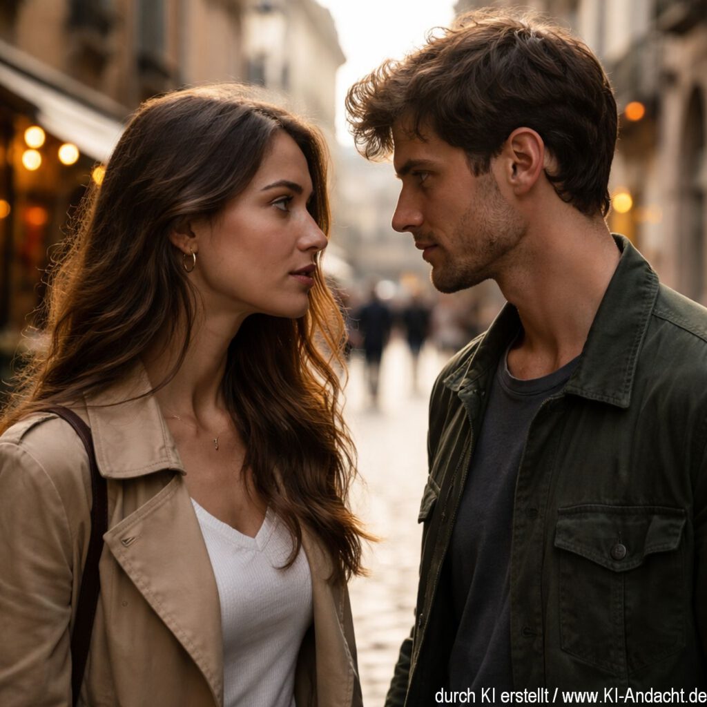 Jesus begegnet uns überall -im Blick einer Person, Sora, prompted by ChatGPT