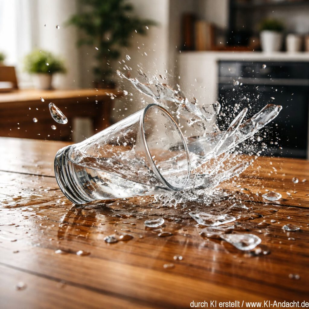 Das kippende Glas, Sora, prompted by ChatGPT