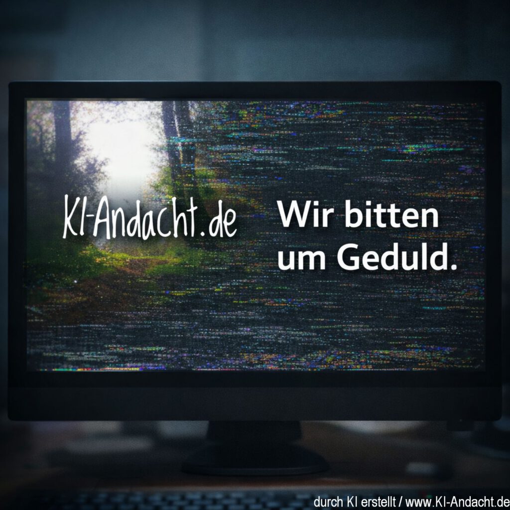 Wir bitten um Geduld - unsere Seite war eine kurze Zeit gestört, Sora, prompted by Michael Voß