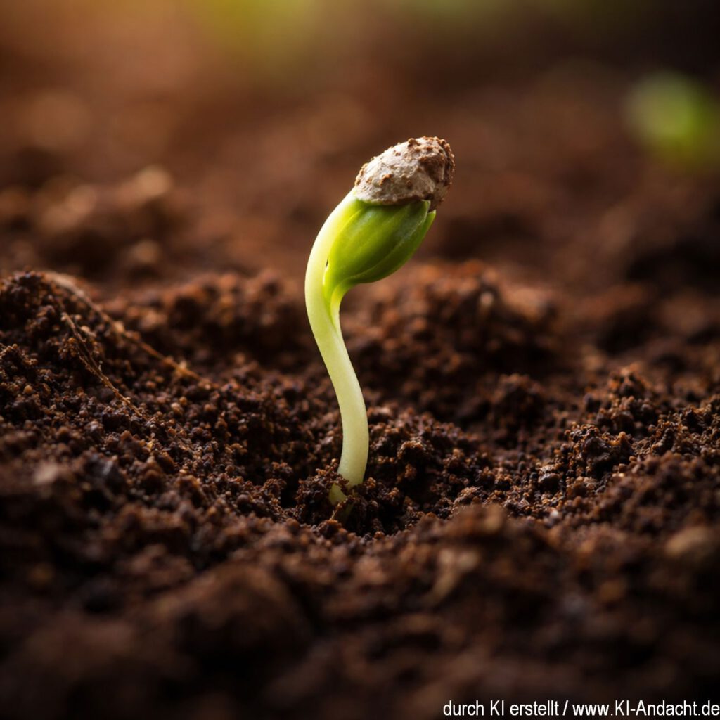 Kleiner Same beginnt zu keimen, Sora, prompted by ChatGPT