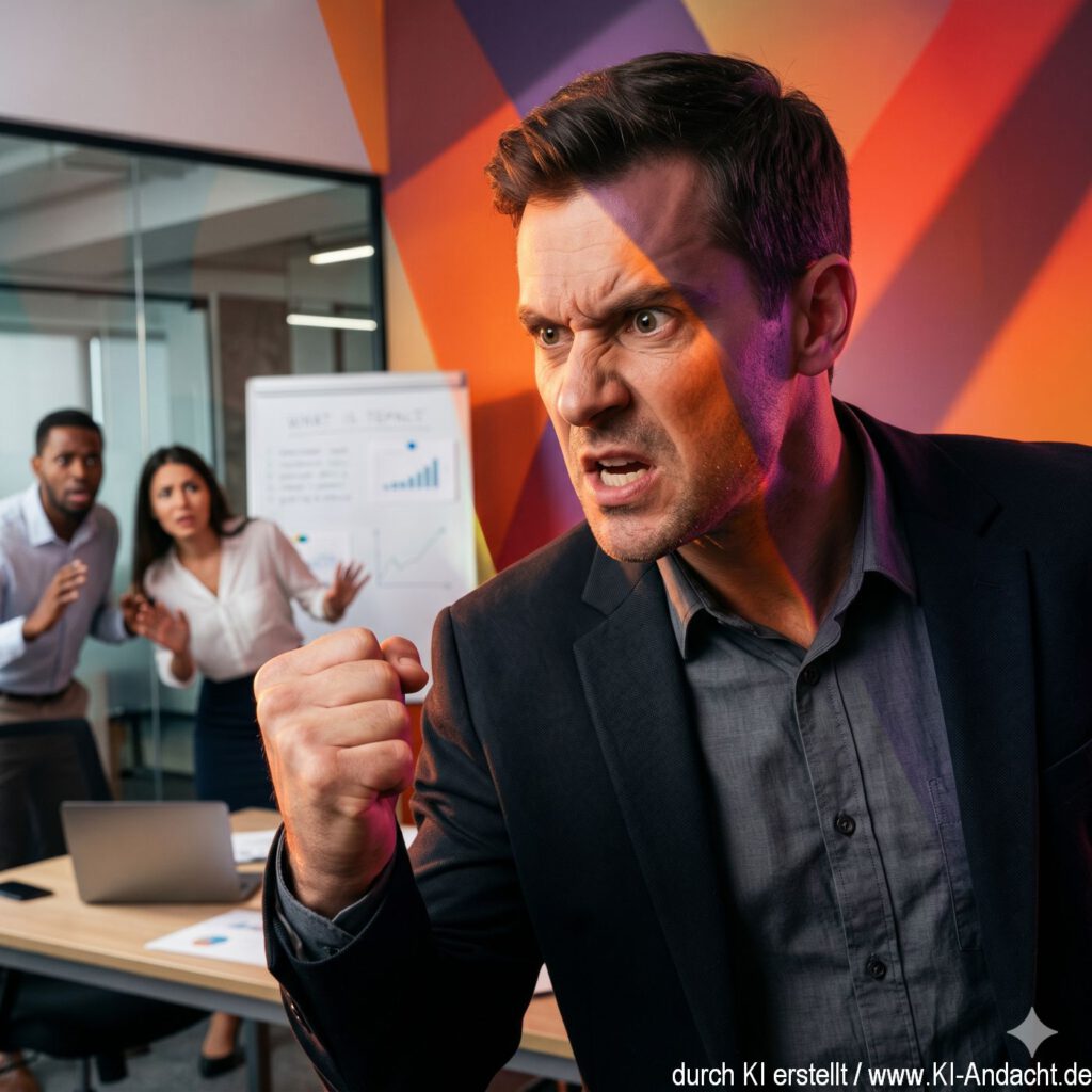 Wütender Mann, Gemini, prompted by ChatGPT