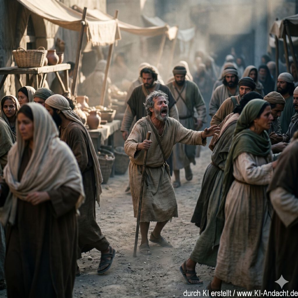 Der Blinde schreit nach Jesus, Gemini, prompted by ChatGPT