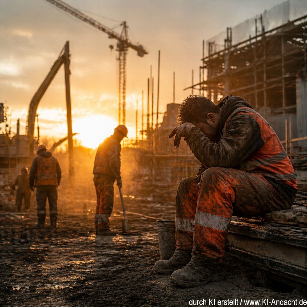 Baustelle im Morgenlicht, ChatGPT