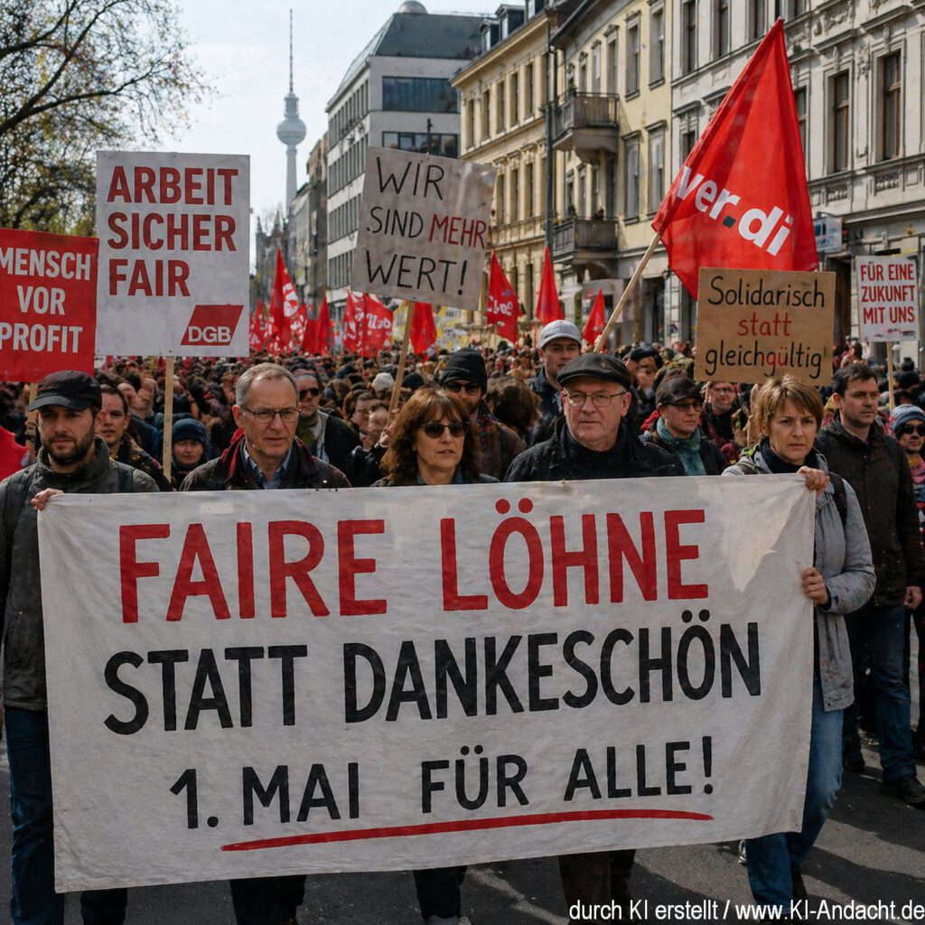 Protestzug zum Tag der Arbeit, ChatGPT