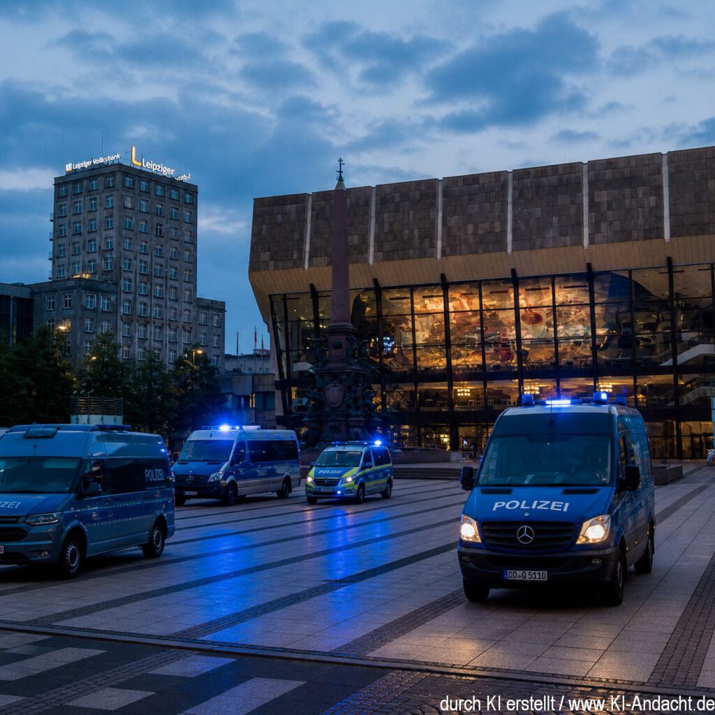 Polizei vor dem Leipziger Gewandhaus, ChatGPT