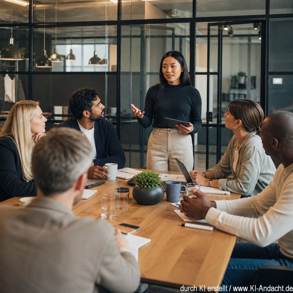 Bürobesprechung im Team, ChatGPT