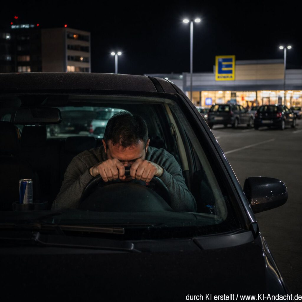 Erschöpft auf dem Parkplatz, ChatGPT