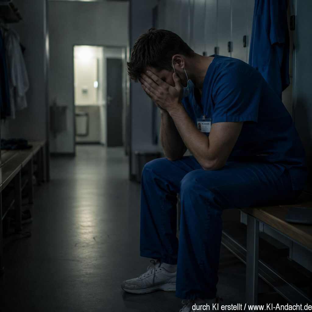 Erschöpfung beim Pfleger im Krankenhaus, ChatGPT