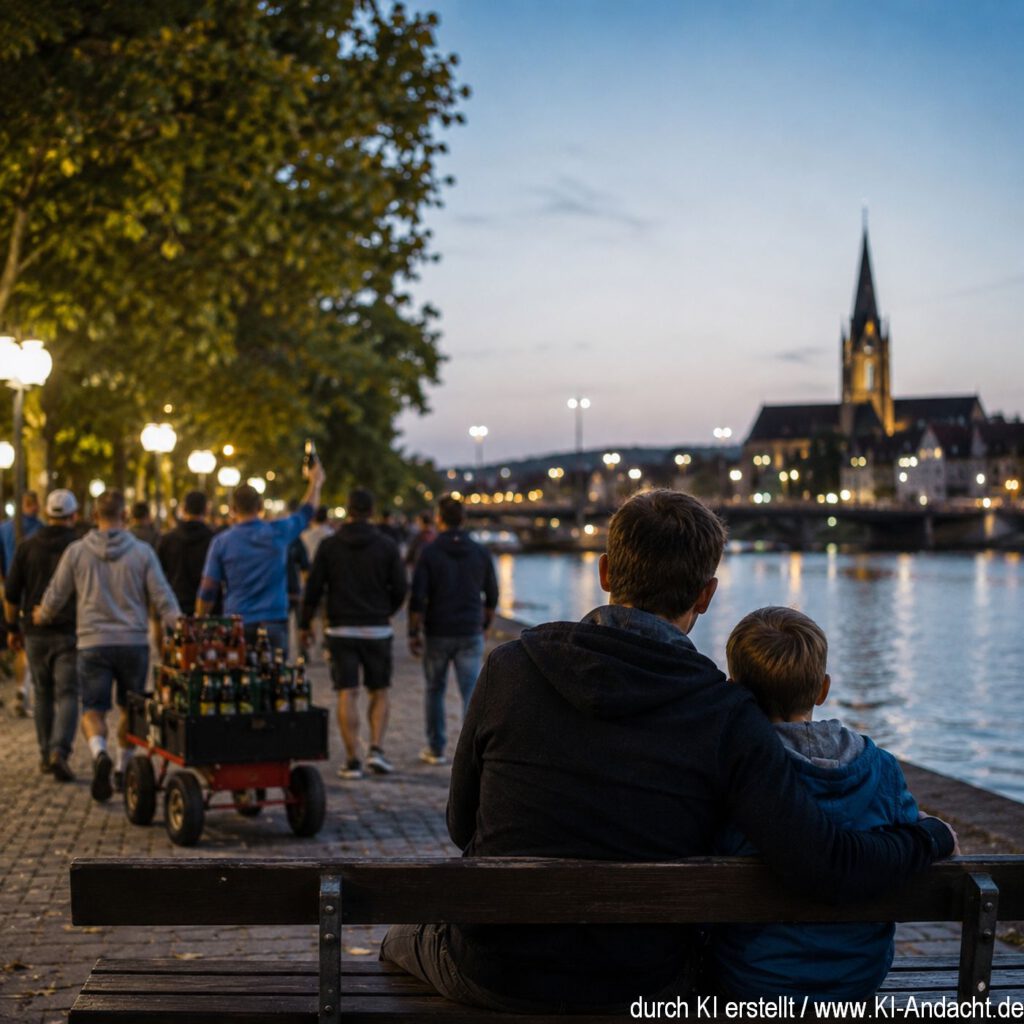 Vater und Sohn gemeinsam unterwegs, ChatGPT