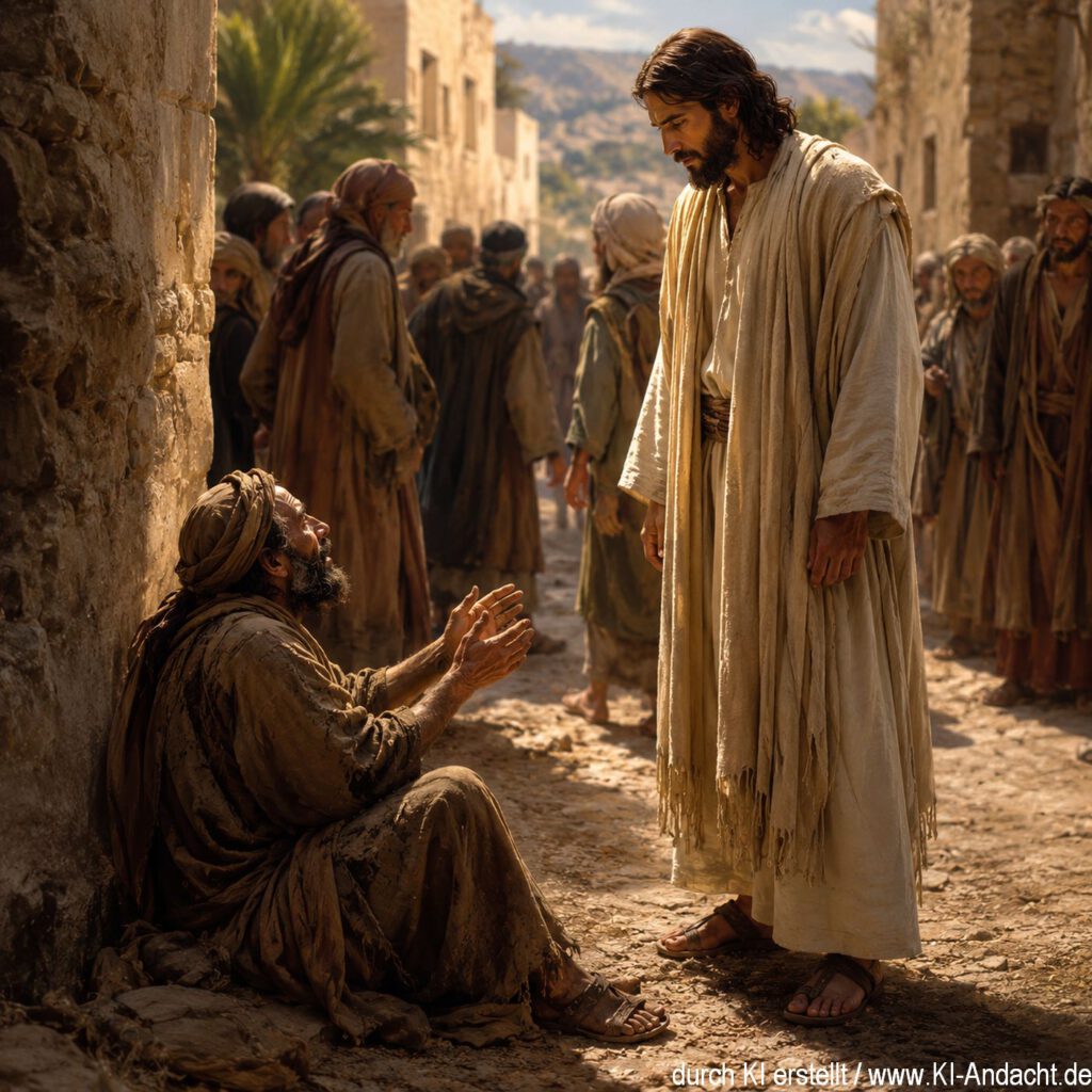 Jesus blickt zu Bartimäus, ChatGPT
