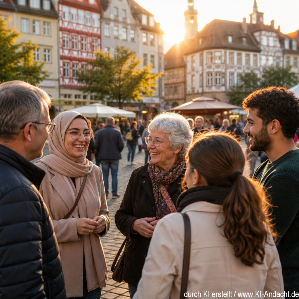 Zusammentreffen auf dem Marktplatz, ChatGPT