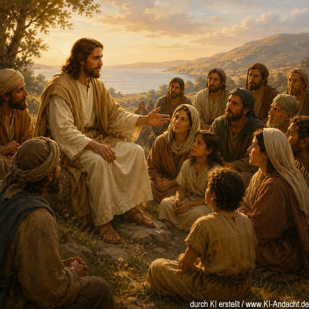 Jesus lädt Menschen zu sich ein, ChatGPT