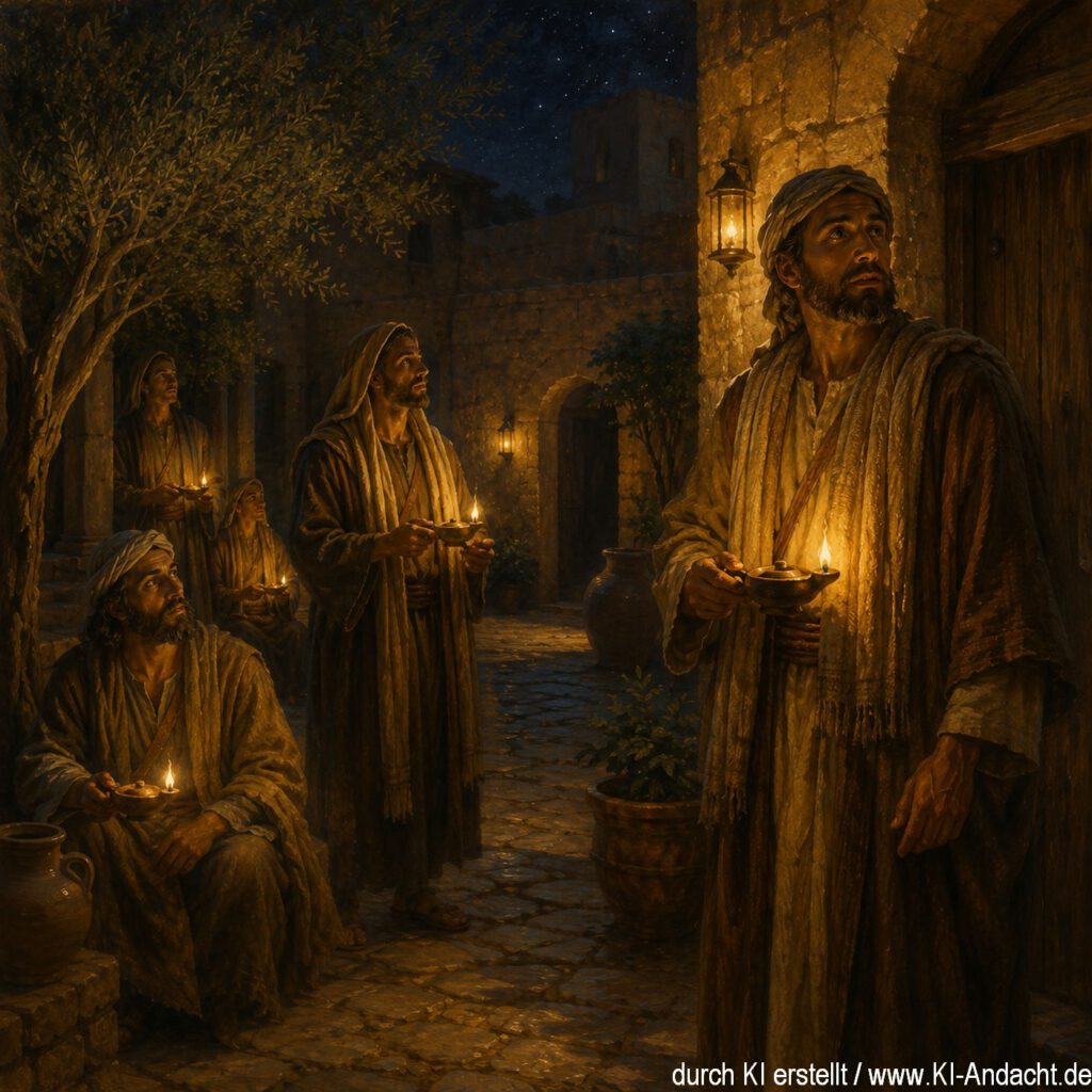 In einem Innenhof des antiken Israels in der Nacht, ChatGPT