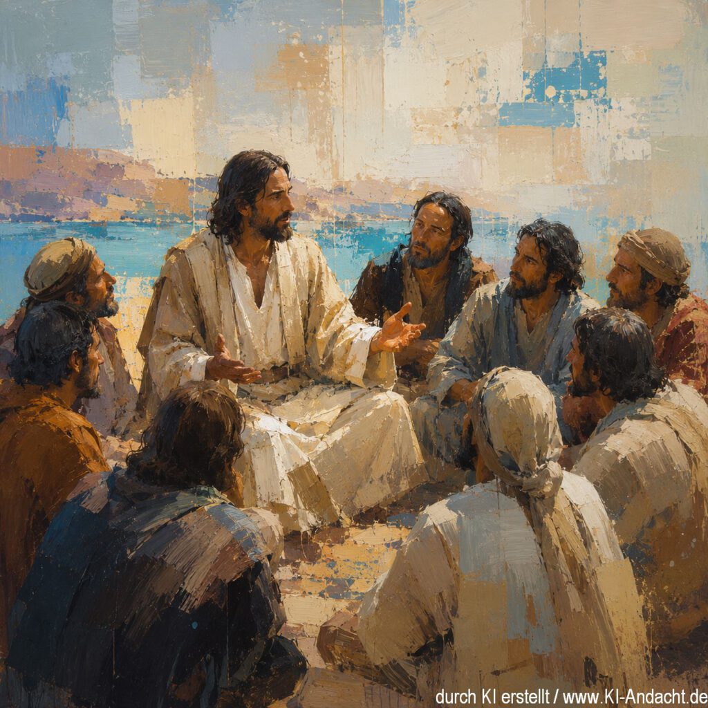Jesus redet mit seinen Jüngern, ChatGPT