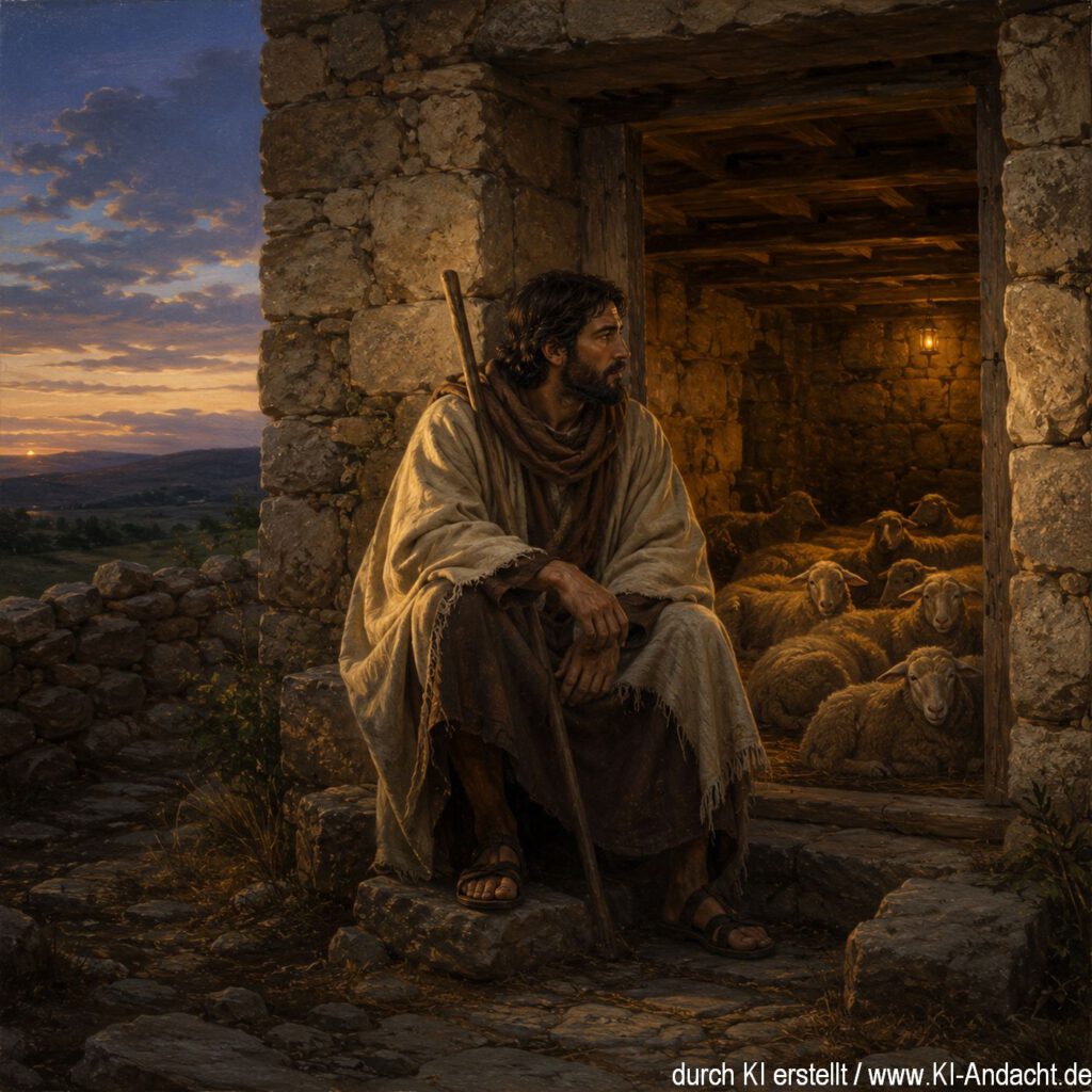 Jesus als Hirte vor der Tür, ChatGPT