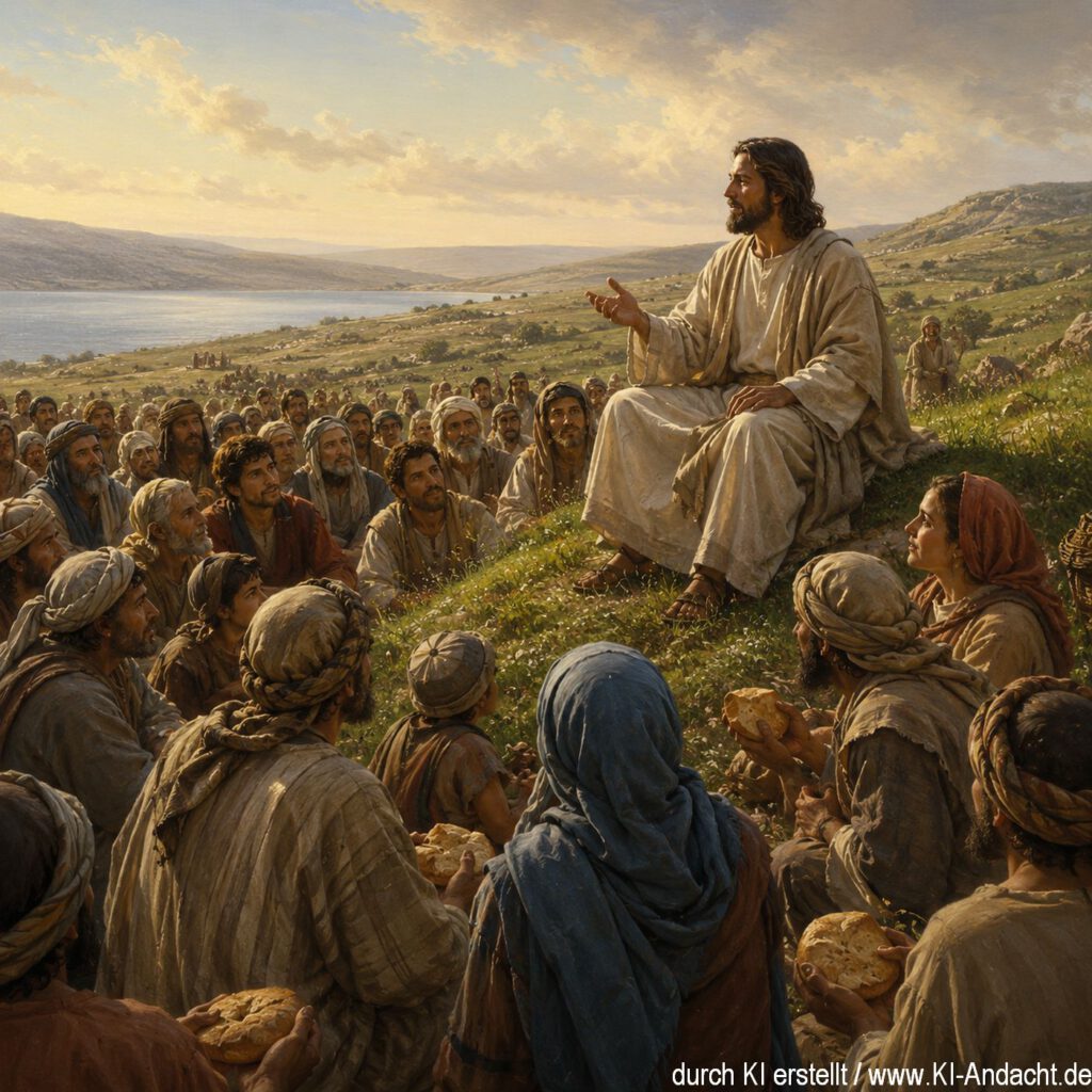Jesus kurz nach Speisung der Fünftausend, ChatGPT