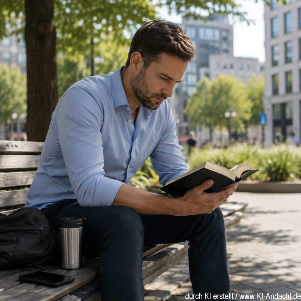 Während der Pause in der Bibel lesen, ChatGPT