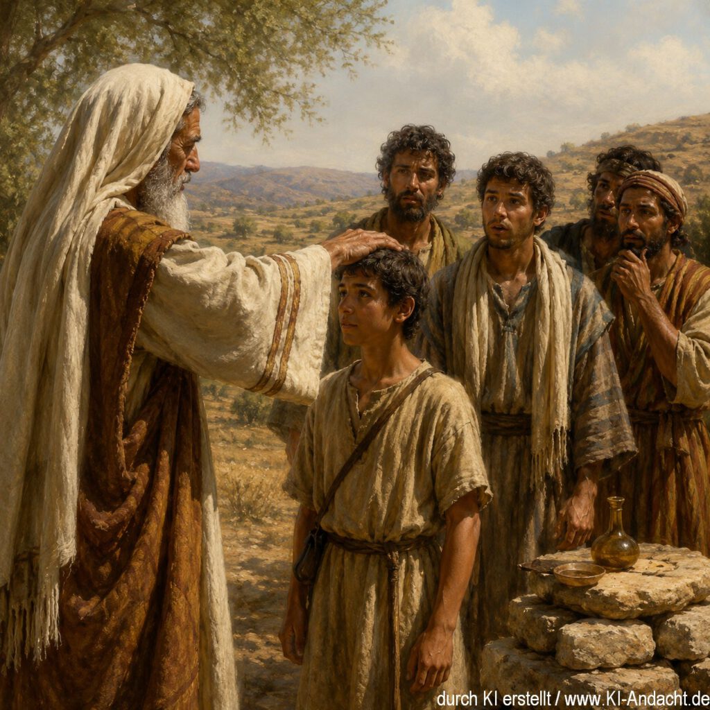 Der junge David wird von Samuel ausgewählt, ChatGPT