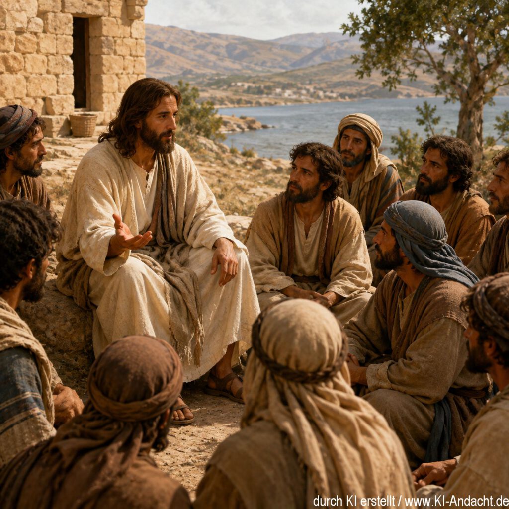 Jesus spricht zu seinen Jüngern über Wahrheit und Nachfolge, ChatGPT