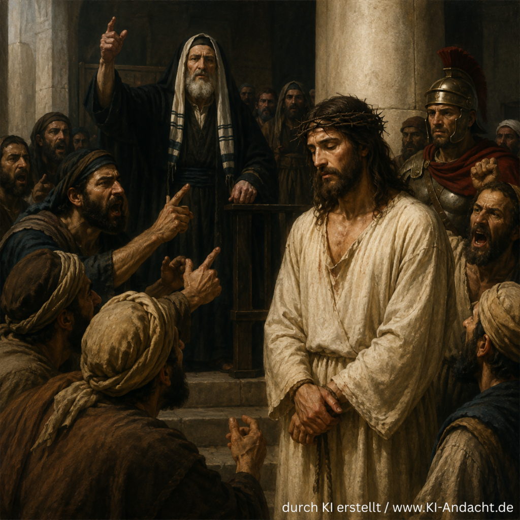 Jesus während seiner Verurteilung, ChatGPT