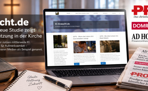 Mehr als 60 Prozent der Pfarrer nutzen KI – und KI-Andacht.de wird Teil der Debatte