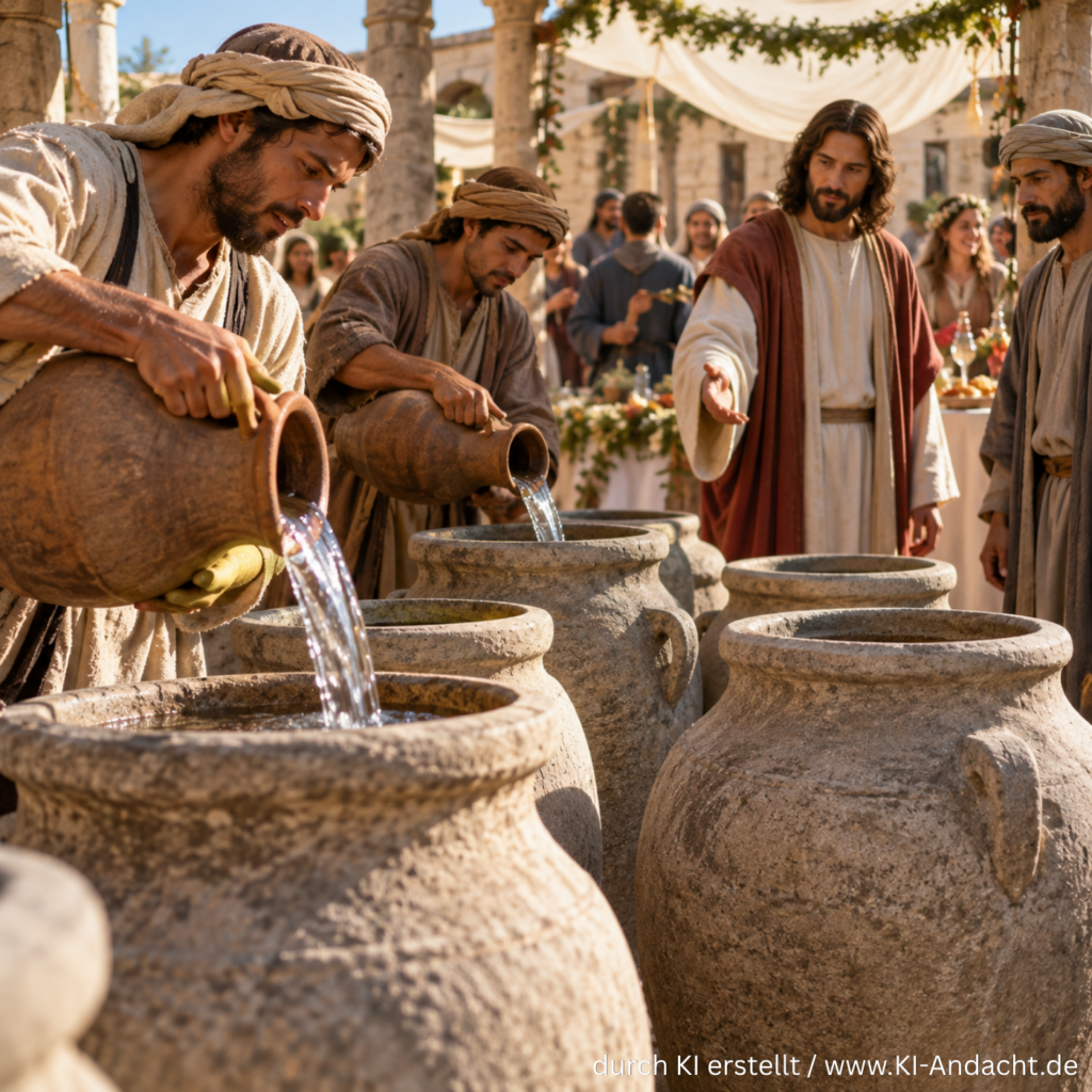 Jesus macht aus Wasser Wein, ChatGPT