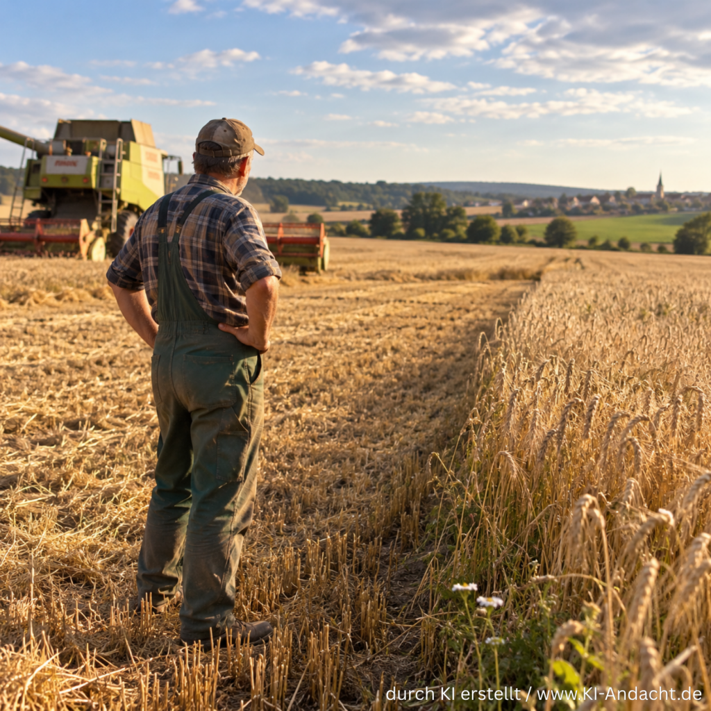 Spätsommer auf einem bereits teilweise abgeernteten Feld, ChatGPT