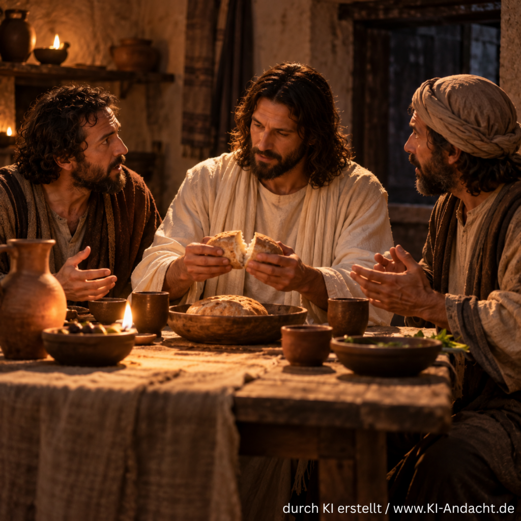 Jesus mit den beiden Jüngern, ChatGPT