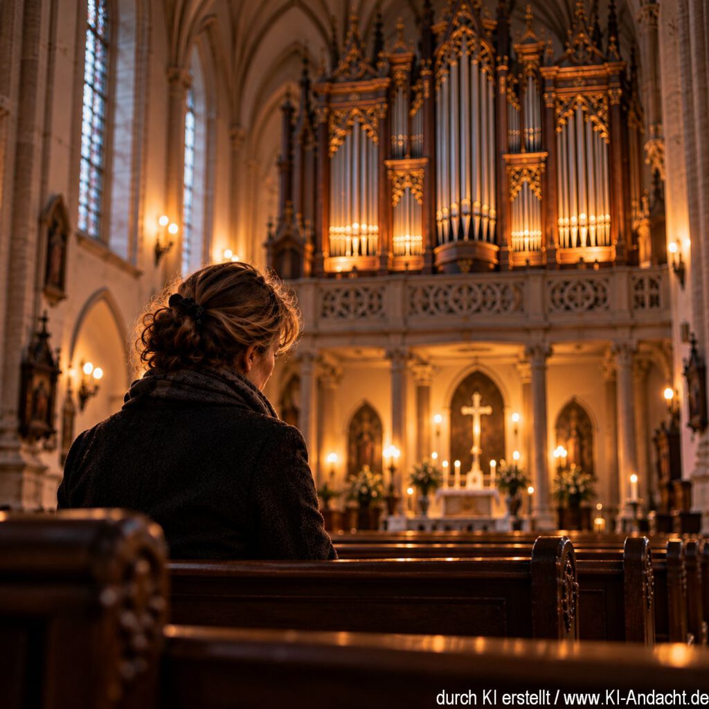 Stille Andacht im alten Dom